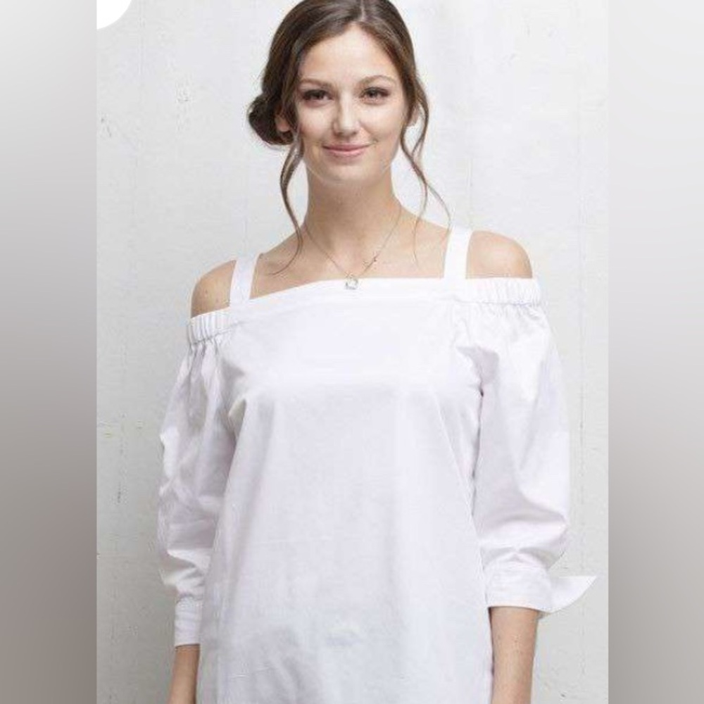Tyler Boe French Blue Off-Shoulder Blouse